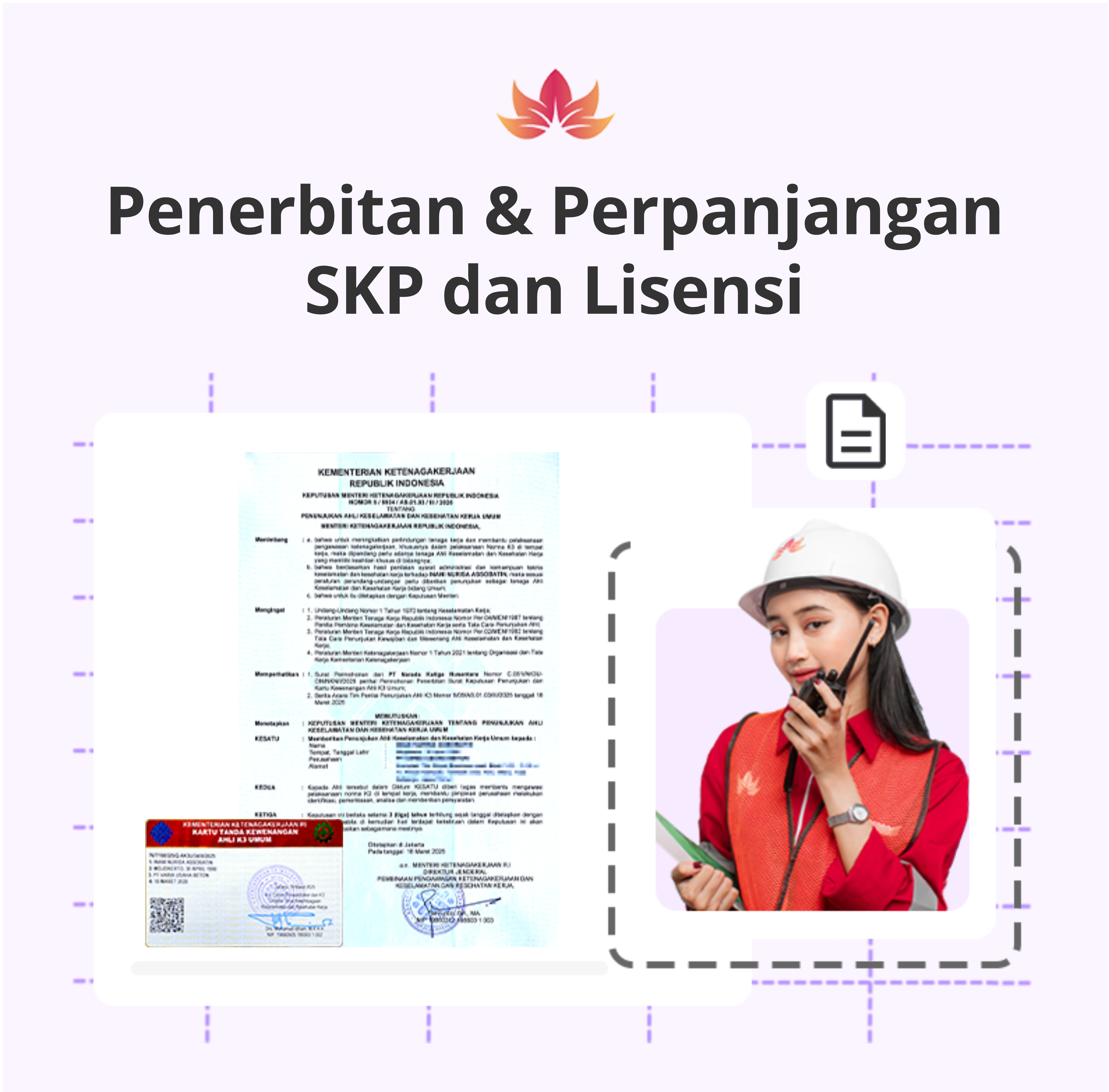 Surat Keputusan Penunjukan (SKP) dan Lisensi Ahli K3 Umum